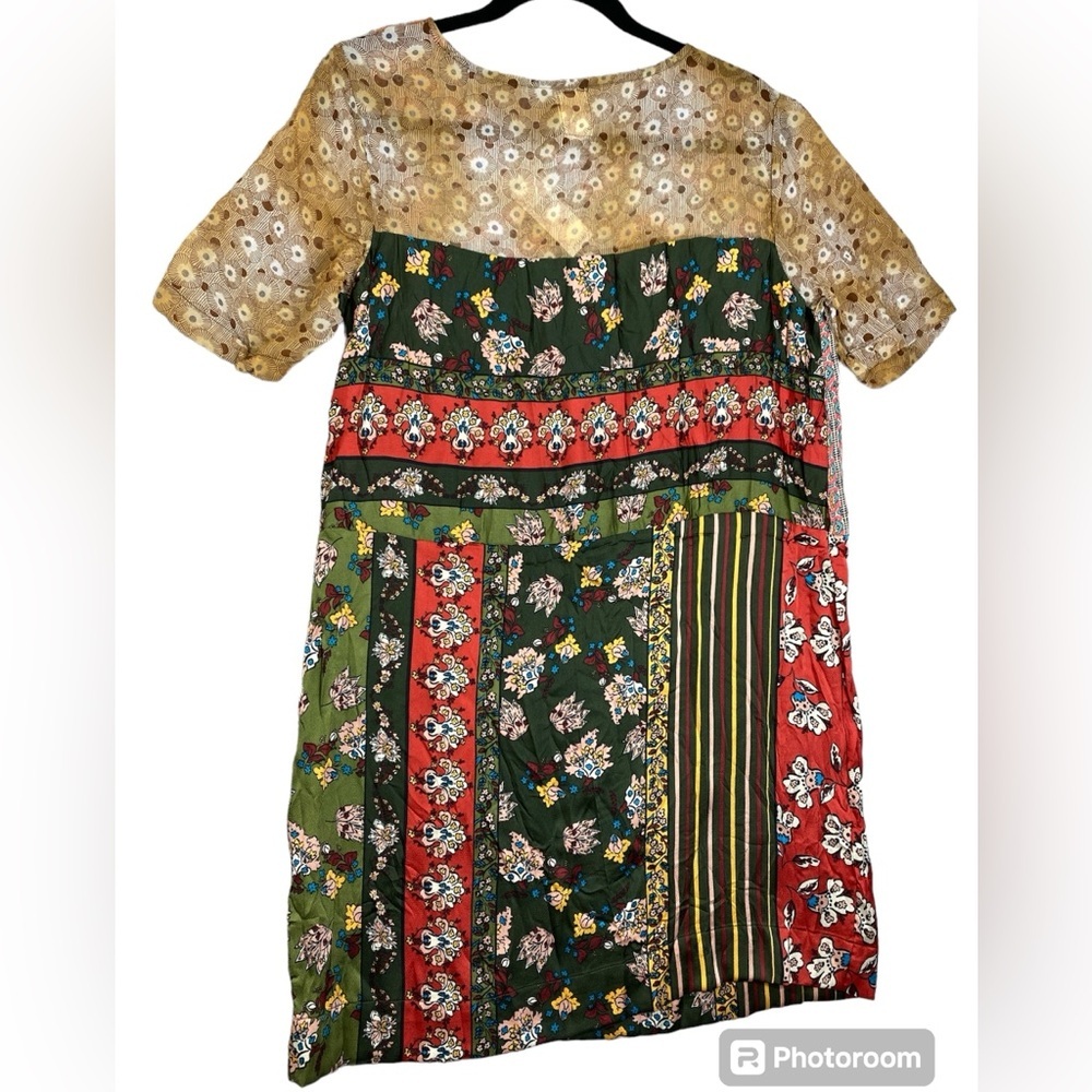 Anthropologie Multicolor Patchwork Mini Dress. Li… - image 4